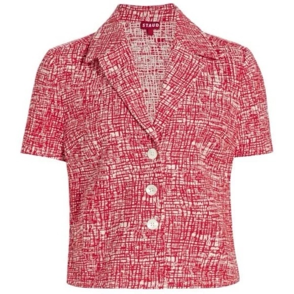 STAUD Nicola Red Top S - Picture 4 of 8